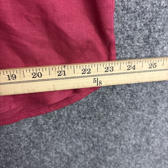 StudioSuits Shirt Mens XL Red Linen Casual Camp - Picture 8 of 9